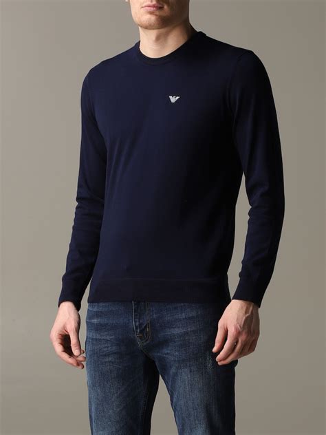 armani jumper mens sale|emporio armani sweater men's.